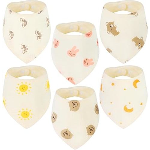 Accmor Muslin Baby Bibs Baby Bandana Drool Bibs Baby Bibs for Teething and Drooling, Drool Bibs for Baby Girls Boys