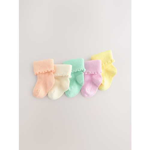 Multi Pastel Baby Socks 5 Pack (0mths-2yrs)