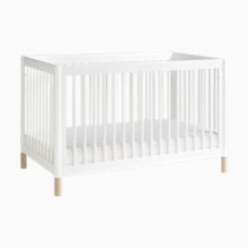 babyletto Gelato 4-in-1 Convertible Crib with Toddler Bed Conversion Kit - White/Washed Natural