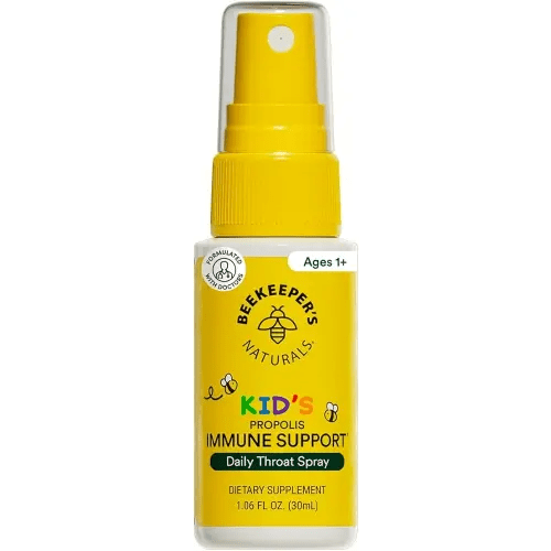 Kids Propolis Throat Spray - Natural Immune Support & Sore Throat Relief - by BEEKEEPER'S NATURALS - Has Antioxidants & Gluten-Free (1.06 oz) Pack of 1 (Kids)