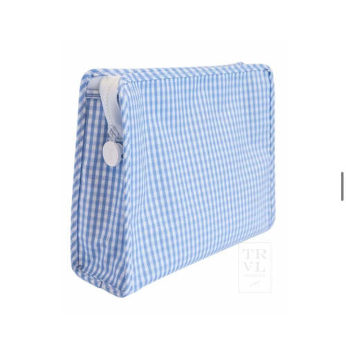 Shaina Shapiro Registry- Large Roadie Zip Pouch with embroidery- Sky G – Lovely Little Things