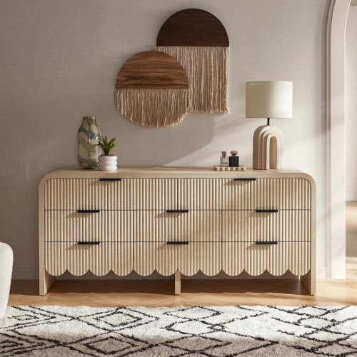 Latitude Run® 8 Drawer Dresser with Fluted Wave Panel | Wayfair