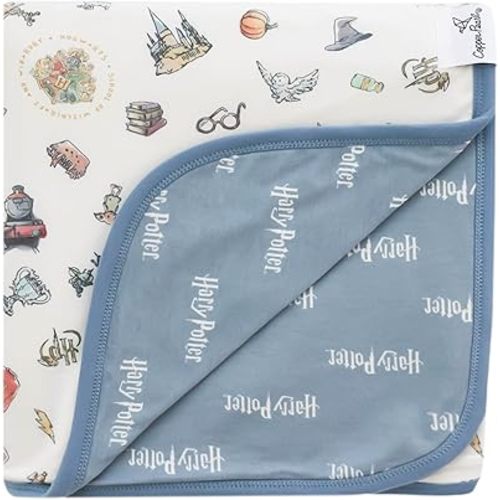 Copper Pearl Wizarding World Three-Layer Quilt: Soft, Breathable, Cozy Blanket for Boys & Girls | Toddler & Newborn | 46x46 Premium Polyester/Rayon