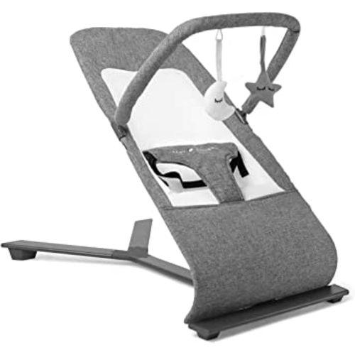 Baby Delight Alpine Deluxe Portable Bouncer | Infant | 0 – 6 months | Charcoal Tweed