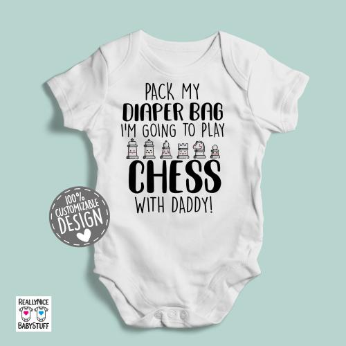 Chess Baby Bodysuit | Playing Chess With Daddy