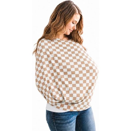 Copper Pearl Nursing Cover for Breastfeeding – Multi-Use Baby Car Seat Cover, Stroller Cover & Breast Feeding Cover Up for Women, Stretchy Breathable High Quality Cover for Boy or Girl, Rad