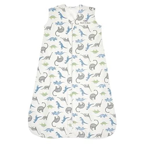 HALO SleepSack, 100% Cotton Wearable Blanket, Swaddle Transition Sleeping Bag, TOG 0.5, Watercolor Dinos, Medium, 6-12 Months