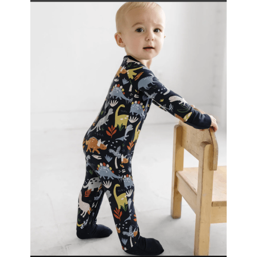 Navy Jurassic Jungle Zippy - Little Sleepies
