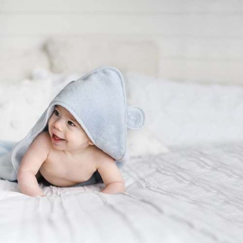 Organic Cotton Hooded Towel- Blue - HipBabyGear