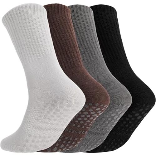 Striped Pilates Socks with Grips for Women