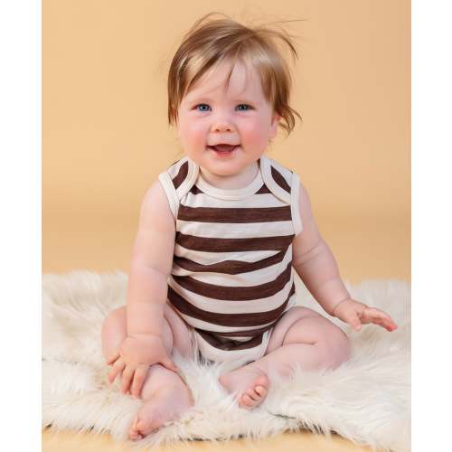 Babies' Merino Cotton Blend Sleeveless Bodysuit