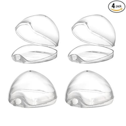 Accmor Pacifier Case, Pacifier Holder Case, Pacifier Container for Travel, BPA Free, Transparent, 4 Pack
