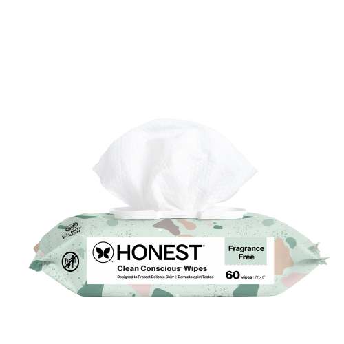 Clean Conscious™ Wipes, Rose Blossom, 60 Count Wipes