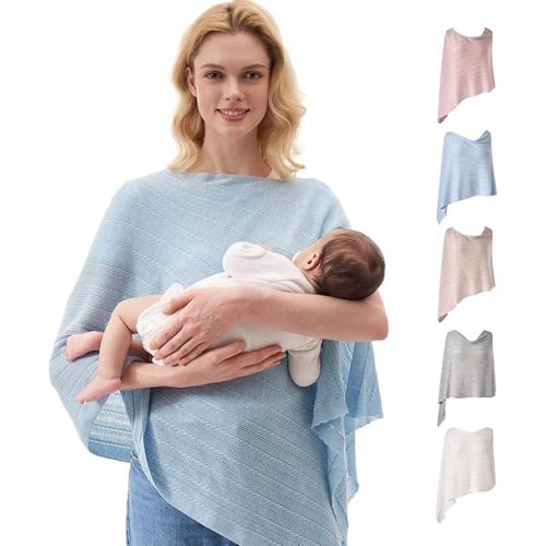 Momcozy Ultra-Light Nursing Cover for Breastfeeding, Soft Breathable Tencel™ Lyocell Fabric, Multi-Use Cover for Stroller & Pumping, Newborn Essentials Must Haves