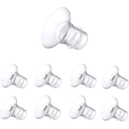 Flange Inserts 15mm 8PCS,Wearable Breast Pump Parts Compatible with Momcozy S12 pro/S9 pro/S12/S9/Medela/Spectra/TSRETE 24mm Breast Pump Shields/Flanges,Reduce 24mm Nipple Tunnel Down to 15mm