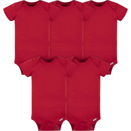 Gerber baby-boys 5-pack Solid Onesies Bodysuits