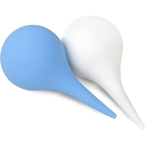 2 Pack Ear Syringe 3oz / 90ml Hand Bulb Syringe Ear Washing Squeeze Bulb, Rubber Squeeze Bulb Ear Syringe Ball Laboratory Tool