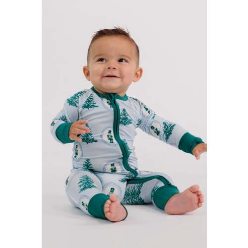 Green Nutcracker Zipper Romper