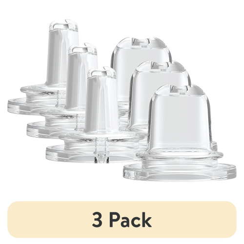 (3 pack) Dr. Brown's Milestones Options+ Sippy Spouts, Narrow, Soft 100% Silicone, 6m+, BPA Free, 2 Pack
