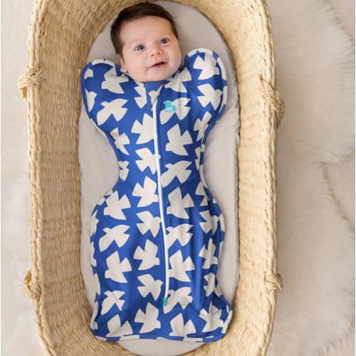 Swaddle Up™ 1.0 TOG Cotton Cobalt Paperbirds