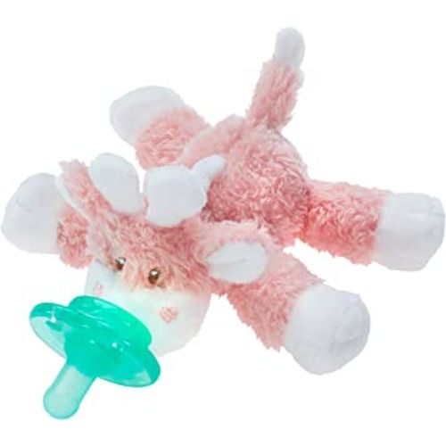 Nookums Paci-Plushies Buddies Adapts to Name Brand Pacifiers, Suitable for All Ages, Plush Toy Includes Detachable Pacifier (Gemma The Giraffe)