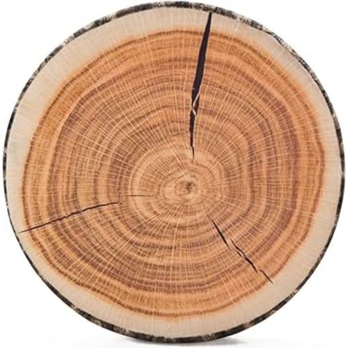 HYSEAS Decorative Round Throw Pillow, 3D Digital Print Comfortable Kids Funny Cute Wood Log Pillow Circle Seating Floor Cushion for Home, Couch, Sofa, Bedroom, Living Room Decor, Stump