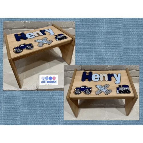 Personalized Puzzle Step Stool — Artworks By Amy