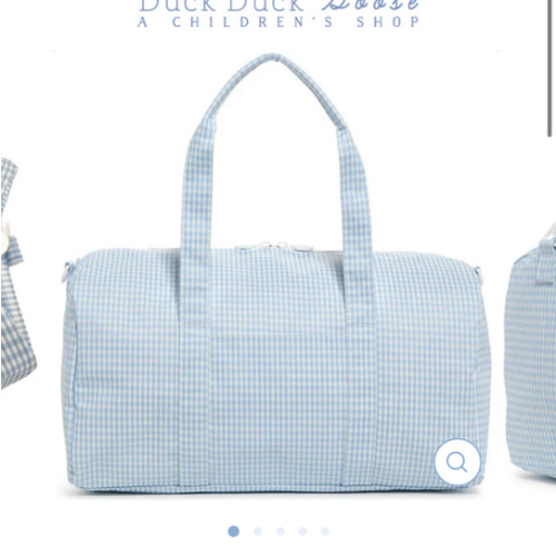 Mist Gingham Weekender
