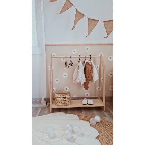 Montessori Wooden Clothing Rack, Wardrobe For Kids, Nursery Furniture, Kids Closet, Children Closet, Dress up storage, Kids Room Decor