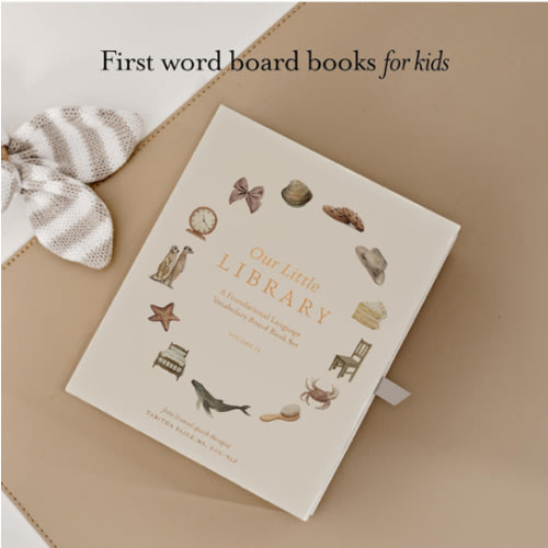 Our Little Library Vol. 2: First 100 Words Board Book Box Set, including Ocean Animals, Safari Animals, Food and Drink, Clothes, and Around the House (Tabitha Paige Children's Book Series)