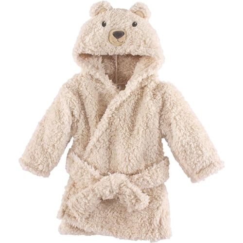 Hudson Baby Unisex Baby Plush Animal Face Bathrobe