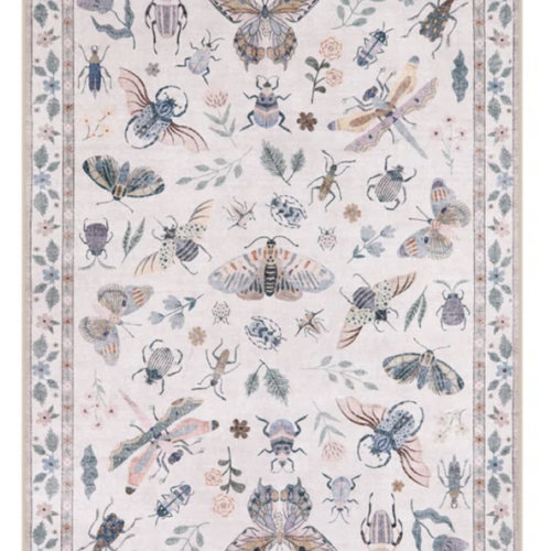 Goldene Animal & Insect Machine Washable Area Rugs with Non-Slip Backing for Living Room, Dining Room, Bedroom