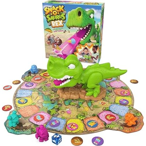 Spin Master Games, Snack-O-Saurus Rex, Interactive Dinosaur Toy for Kids, Board Games for Family Night, 2-4 Players, for Ages 5 & Up