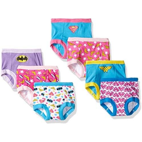 DC Comics Unisex Baby Toddler Potty Training Pants With Superman, Batman & Wonder Woman With Success Chart & Stickers