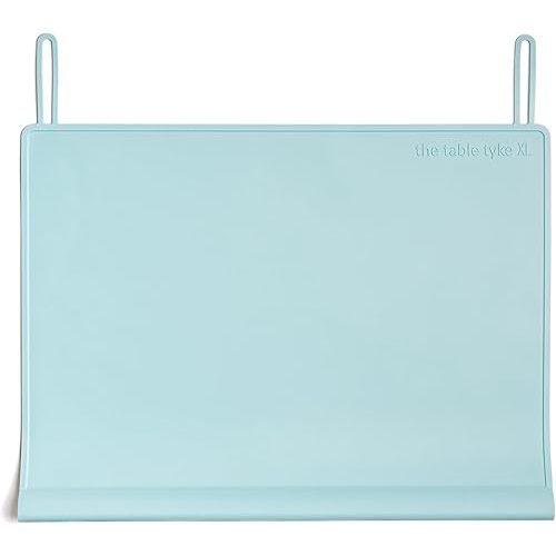 The Table Tyke Table Tyke Placemat XL Silicone Baby Placemat with Teething Edge Bumper - Waterproof Toddler Table Mat for Eating, BPA Free, Dishwasher Safe (Sky Blue)
