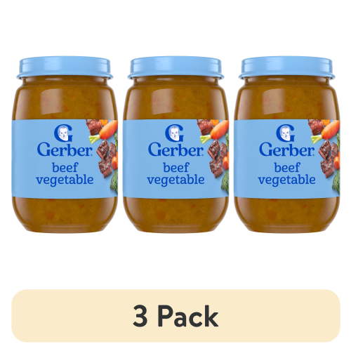 Gerber 3rd Foods Mealtime for Baby Baby Food, Beef Vegetable, 6 oz Jar