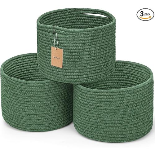green rope baskets