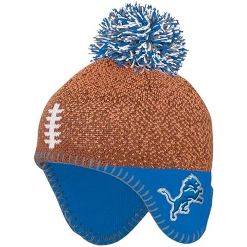 Infant NFL Football Head Knit Hat with Pom