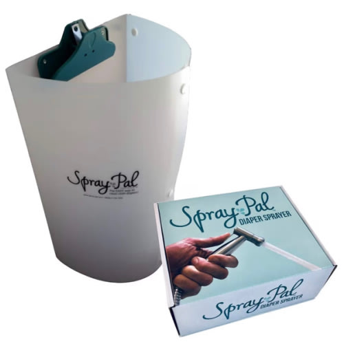 Premium Cloth Diaper Cleaning Kit – Patented Splatter Shield Made in USA + High Pressure Sprayer. Best Starter Bundle for Mess-Free Diaper Spray Cleanup.