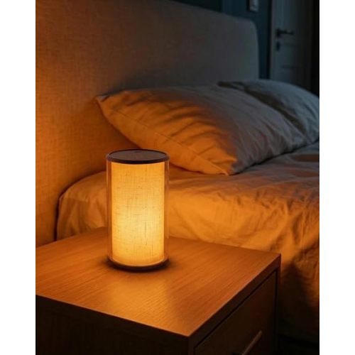 1800K Amber Night Light Lamp with 670nm Red Light for Nursery | Zero Blue Light, Dual Light Modes, Stepless Dimming, Rechargeable, Portable, for Bedroom, Nursery, Travel, Camping
