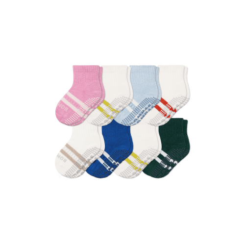 Toddler Gripper Calf Sock 8-Pack