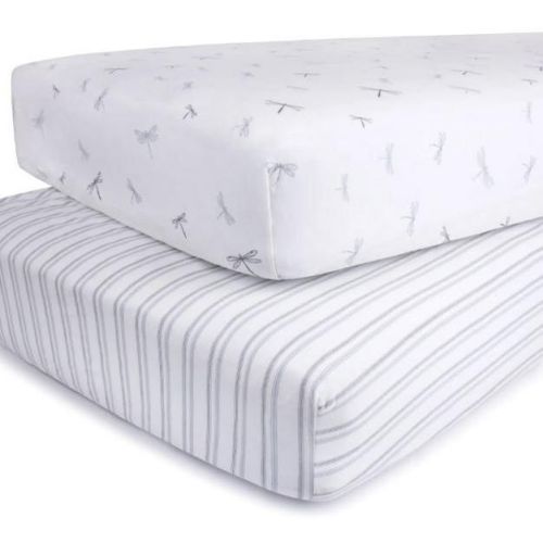 Ely's & Co. Baby Fitted Crib Sheet 100% Combed Jersey Cotton for Baby Boy 2 Pack