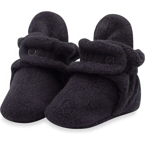 Zutano Unisex Fleece Baby Booties, Two Snap Closure, Newborn to 24 Months