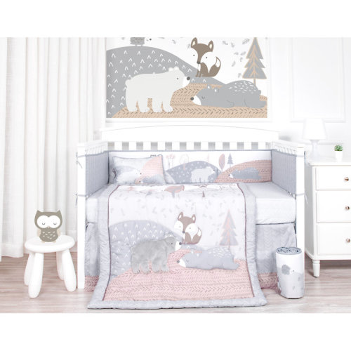 Harriet Bee Mccandless Forest Bear in Mind 4 Piece Crib Bedding Set & Reviews | Wayfair