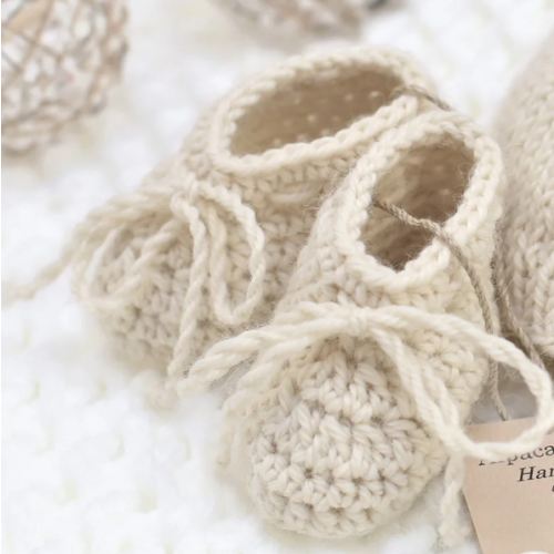 Alpaca Natural Bootie | 100% Alpaca | Newborn Baby