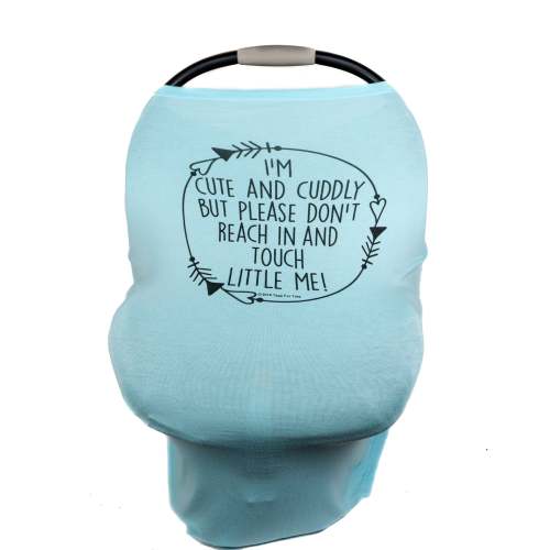 Light Blue Car Seat 5 In 1  Cover  –&nbsp;i'm Cute & Cuddly But Please Don't Touch Little Me