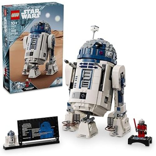 LEGO Star Wars R2-D2 Building Toy Set - Play or Display Star Wars Toy for Boys & Girls, Ages 10+ - Gift Ideas for Kids & Fans - Includes 25th Anniversary Darth Malak Minifigure - 75379