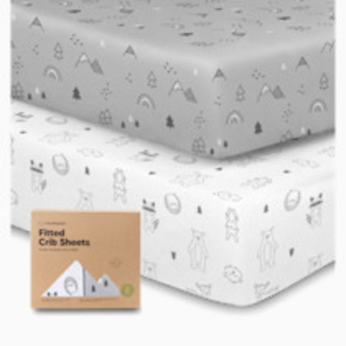 KeaBabies Soothe Fitted Crib Sheets - Woodland, 2