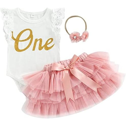 Baby Girl Unicorn Outfit Infant Sparkle 1st Birthday Romper+Tutu Princess Skirt Dress Bow Headband Skirt Sets
