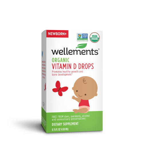 Organic Vitamin D Drops Supplement For Babies & Infants - Wellements®